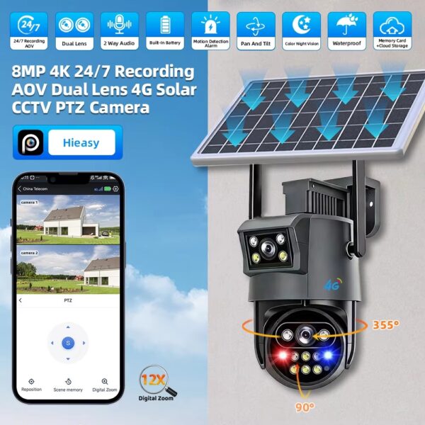 Double Lens 4G Solar Camera