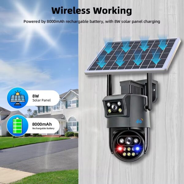 Double Lens 4G Solar Camera